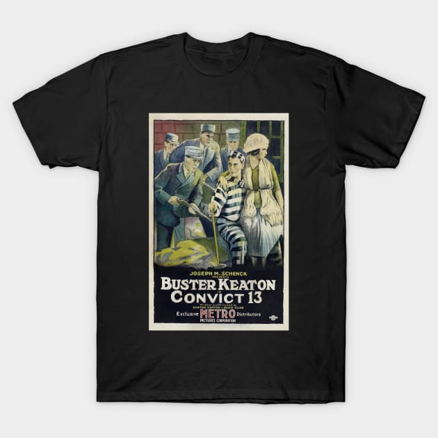 Buster Keaton Convict 13 T-Shirt by RetroSalt